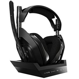 ASTRO Gaming A50 Cuffia Wireless + Stazione Base di Ricarica, 4° Gen, Dolby Audio, Controllo Equilibrio Gioco/Voce, 2.4 GHz Wireless, 15 m di portata per Xbox Series X|S, Xbox One, PC, Nero/Oro