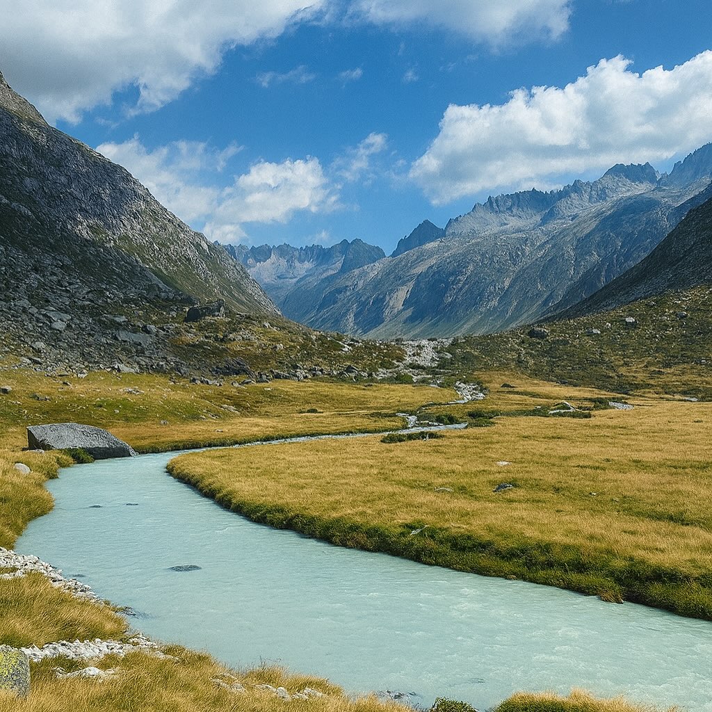 Un torrente in una valle del Parco dell'Adamello