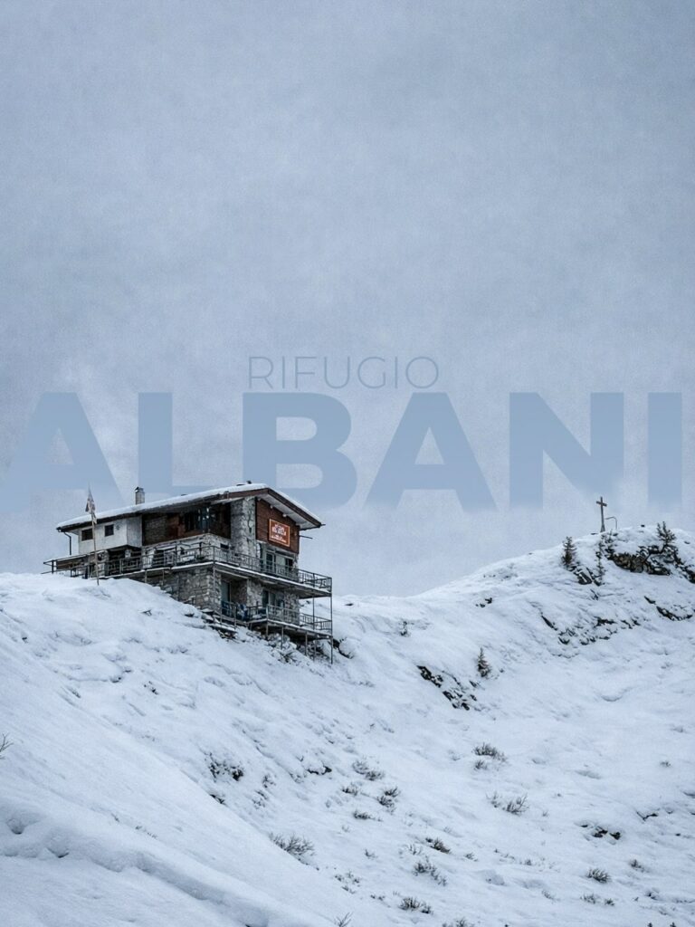 Il Rifugio Albani sotto la Presolana d'inverno