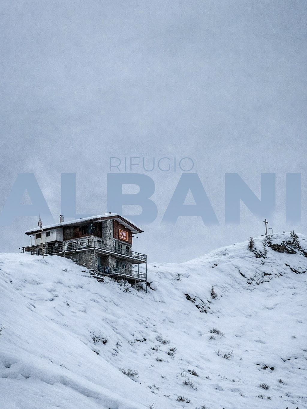 Il Rifugio Albani sotto la Presolana d'inverno