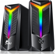 Cassa Bluetooth PC ,10W RGB Altoparlante Stereo USB 2.0 Gaming Speaker Subwoofer Portatile per Computer Laptop iPhone 12