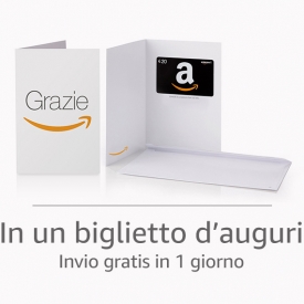 Buono Regalo Amazon in un biglietto d’auguri