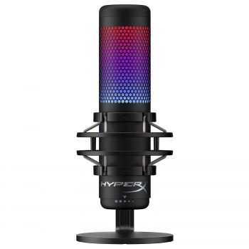 HyperX QuadCast S – Microfono RGB USB con condensatore per PC, PS4 e Mac, Supporto anti urto e vibrazioni, filtro antipop, gaming, streaming, podcast, Twitch, YouTube, Discord