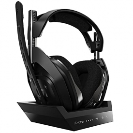 ASTRO Gaming A50 Cuffia Wireless + Stazione Base di Ricarica, 4° Gen, Dolby Audio, Controllo Equilibrio Gioco/Voce, 2.4 GHz Wireless, 15 m di portata per Xbox Series X|S, Xbox One, PC, Nero/Oro